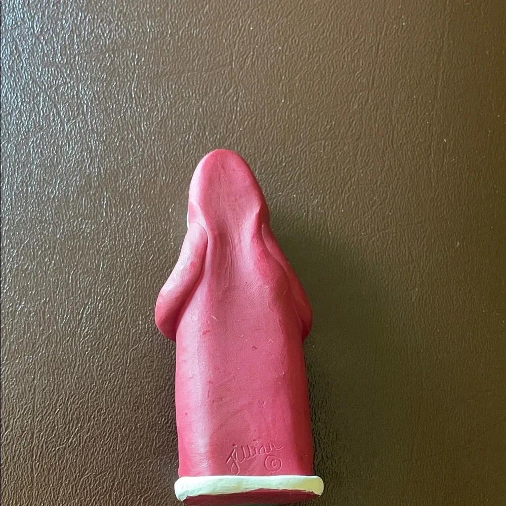 VTG Jillian Hand Sculpted Father Christmas with Tree and candy canes
